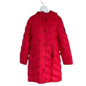 Steve Madden red puffer coat, size medium.